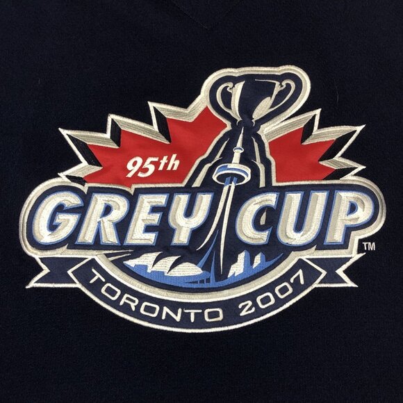 Reebok 2007 95th CFL Grey Cup Toronto Hockey Navy Blue Jersey Mens Size Large - Picture 7 of 16